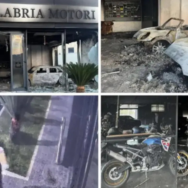 Incendio distrugge la concessionaria Calabria Motori a Villa San Giovanni