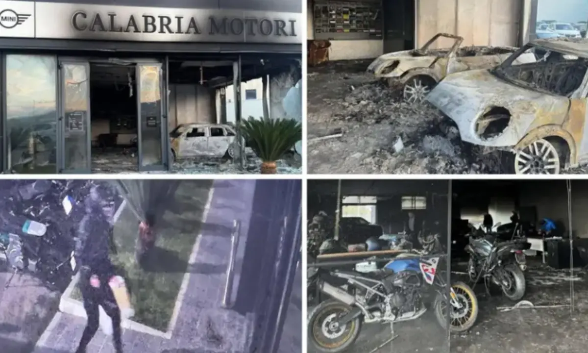 Incendio distrugge la concessionaria Calabria Motori a Villa San Giovanni
