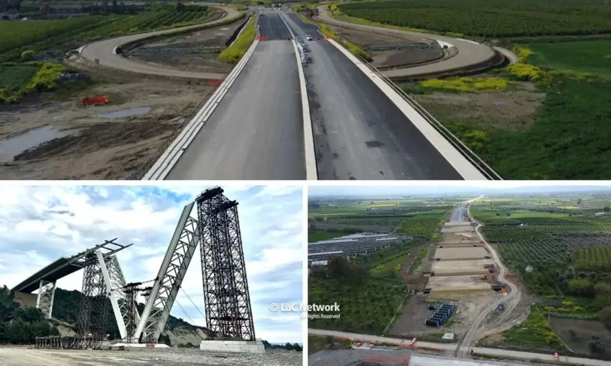 Statale 106 Jonica, il cantiere dei record: usato l'acciaio di 22 Torri Eiffel per collegare Roseto a Sibari