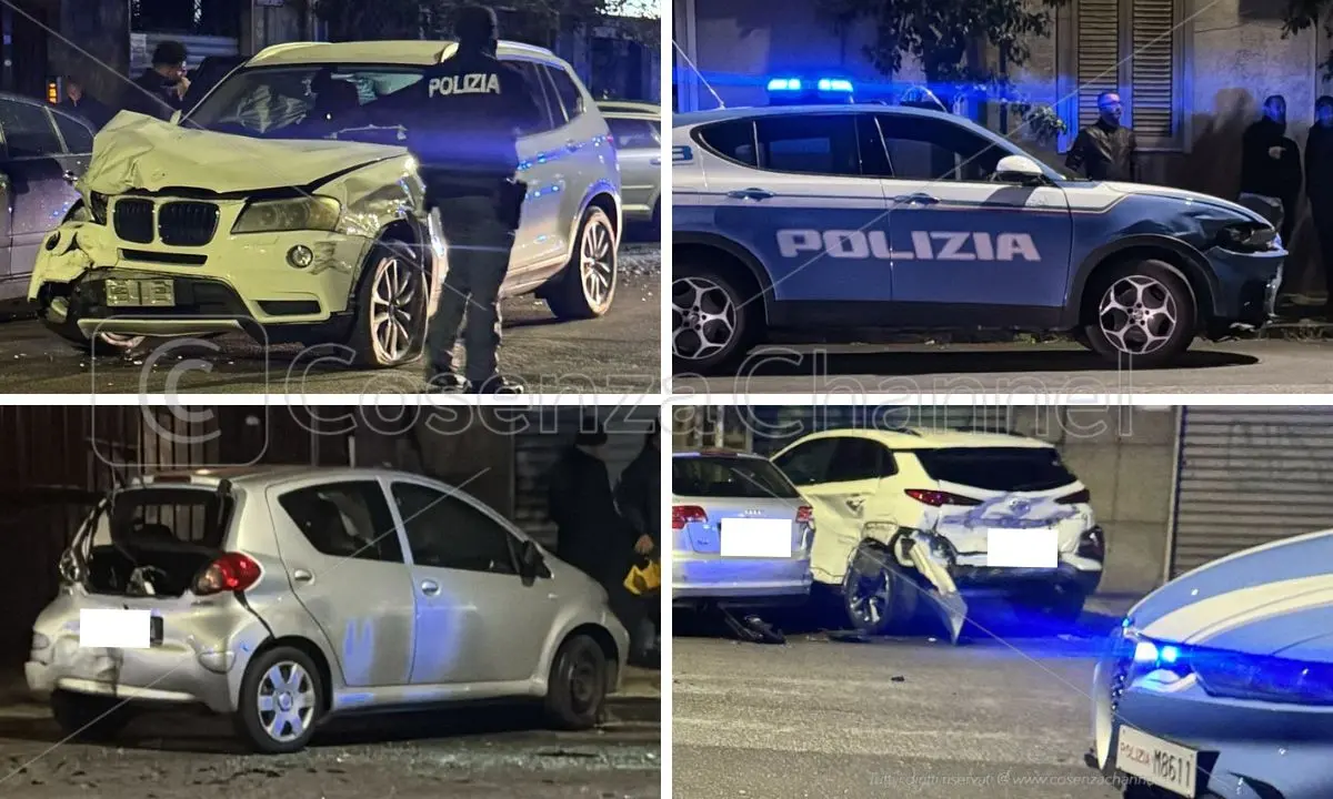 Cosenza, incidente su viale della Repubblica: coinvolta una volante della Polizia