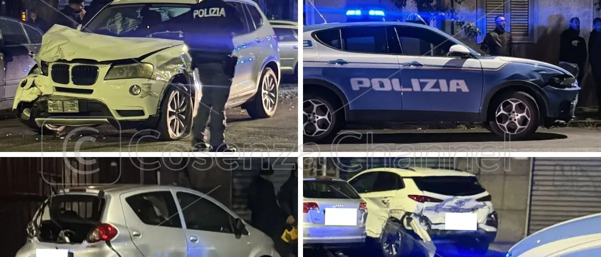 Cosenza, incidente su viale della Repubblica: coinvolta una volante della Polizia