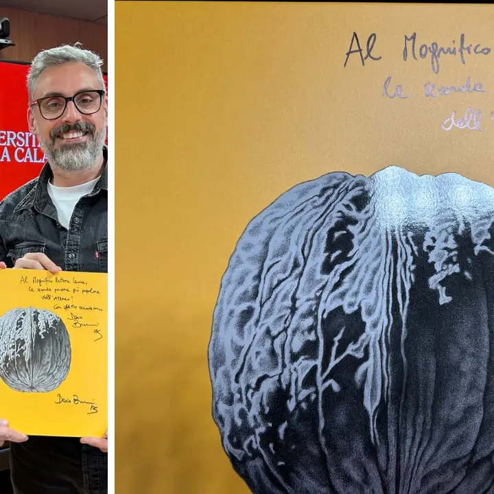 Brunori all'Unical scherza col Rettore Leone: «Sei la seconda persona più popolare dell'Ateneo»