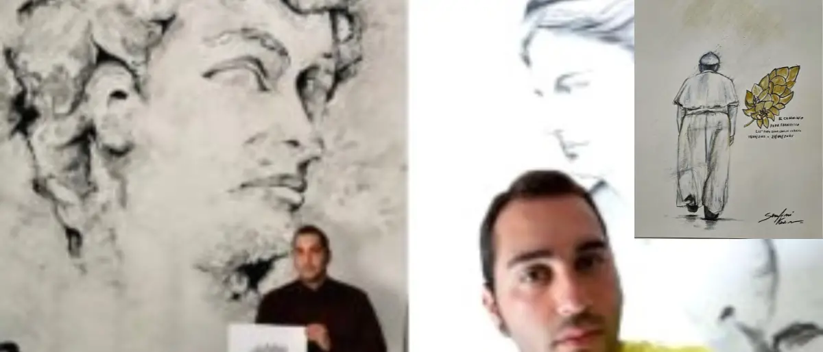 Kevin Serafini ricorda Papa Francesco con l'opera \"Il Cammino\"