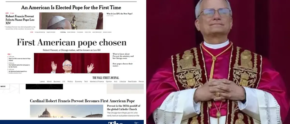 Leone XIV nuovo Romano Pontefice, le reazioni dei siti internazionali | FOTO