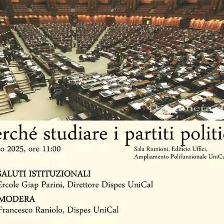 Perché studiare i partiti politici? All'Unical le risposte in un incontro al DISPES