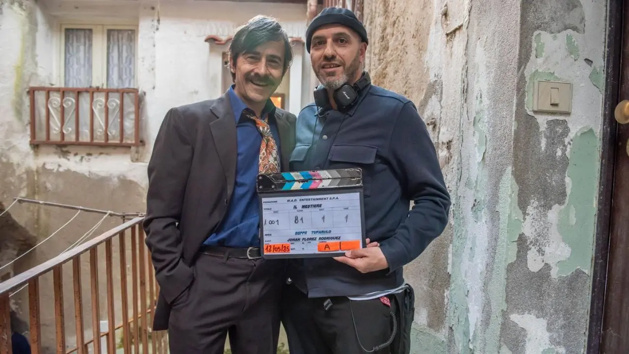 L'attore Luigi Lo Cascio sul set calabrese de \"Il Mestiere\"