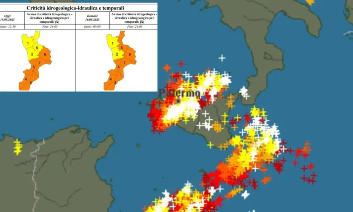 Allerta arancione in Calabria, in arrivo il ciclone mediterraneo: nubifragi e grandine