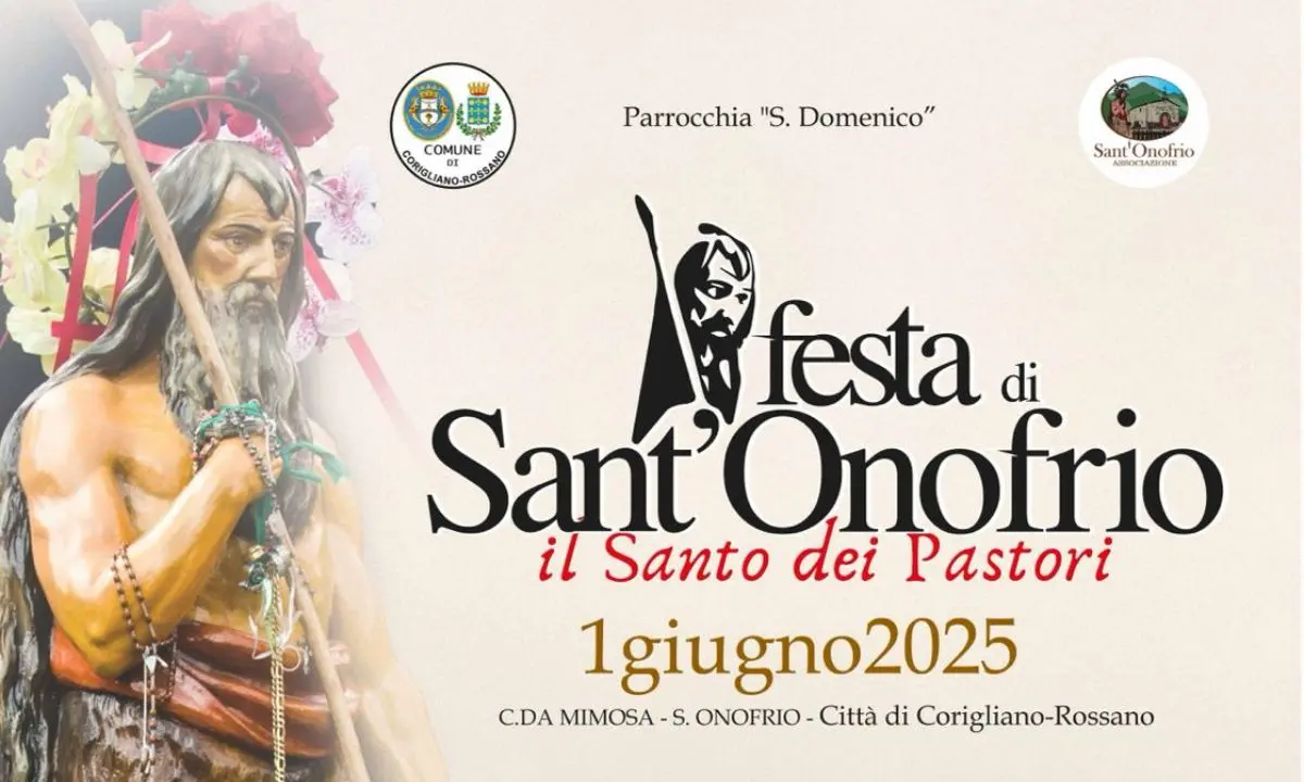 Corigliano Rossano celebra Sant’Onofrio: fede, tradizione e sapori nella Valle del Colagnati