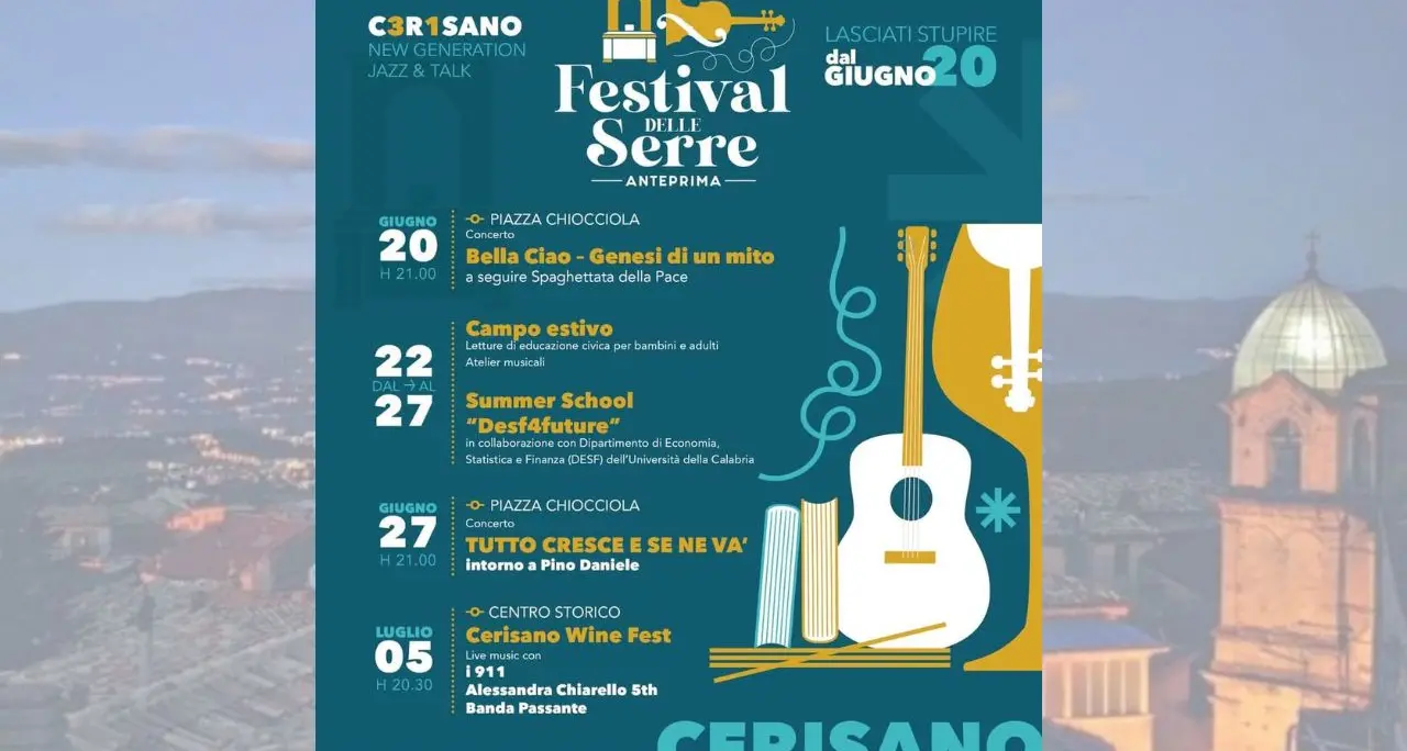 Cerisano, anteprima del Festival delle Serre: ecco il programma