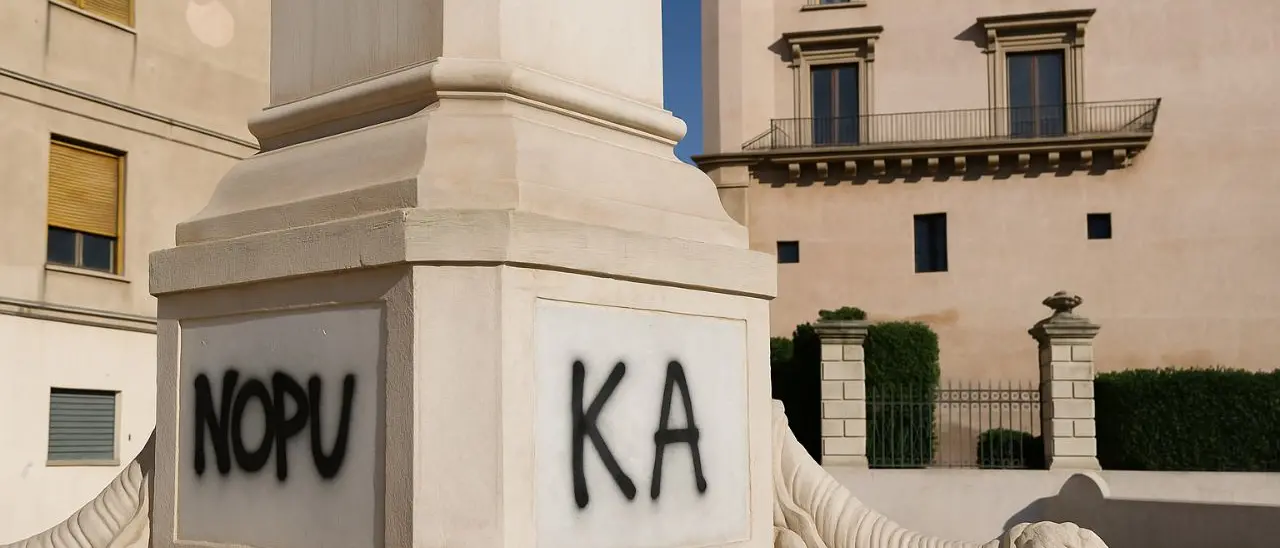 Corigliano Rossano, atto vandalico sul monumento “Guido Compagna”