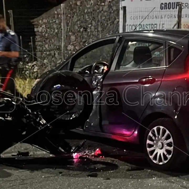 Cetraro, incidente tra un auto ed una moto: ferito il motociclista