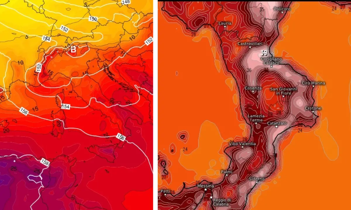 Meteo Cosenza, un’ondata di caldo travolge la provincia. Temperature fino a 40 gradi