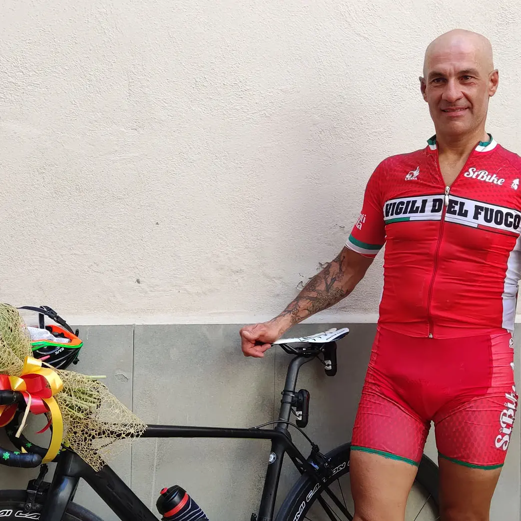 Silvio Giovane in 24 ore da Perugia a San Marco in bicicletta, impresa riuscita