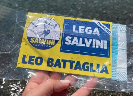 «In mare cadono mascherine chirurgiche con il logo della Lega»