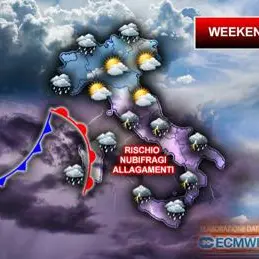 Temporali sull'Italia, maltempo in arrivo sul weekend: ecco dove