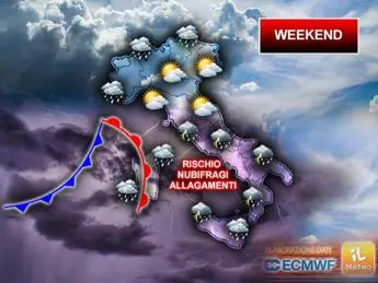 Temporali sull'Italia, maltempo in arrivo sul weekend: ecco dove