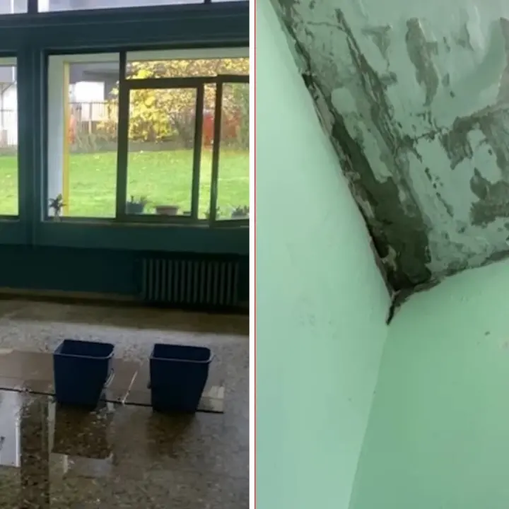 Cosenza, infiltrazioni d'acqua alla scuola De Matera: aule inagibili, si chiede l'intervento urgente del Comune | VIDEO