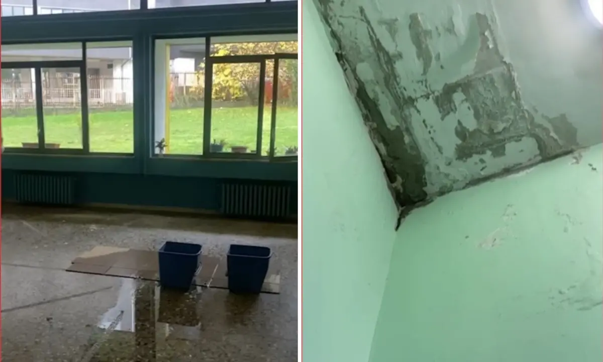 Cosenza, infiltrazioni d'acqua alla scuola De Matera: aule inagibili, si chiede l'intervento urgente del Comune | VIDEO