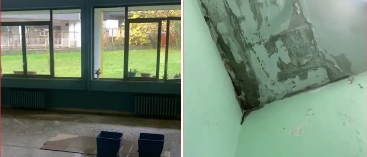 Cosenza, infiltrazioni d'acqua alla scuola De Matera: aule inagibili, si chiede l'intervento urgente del Comune | VIDEO