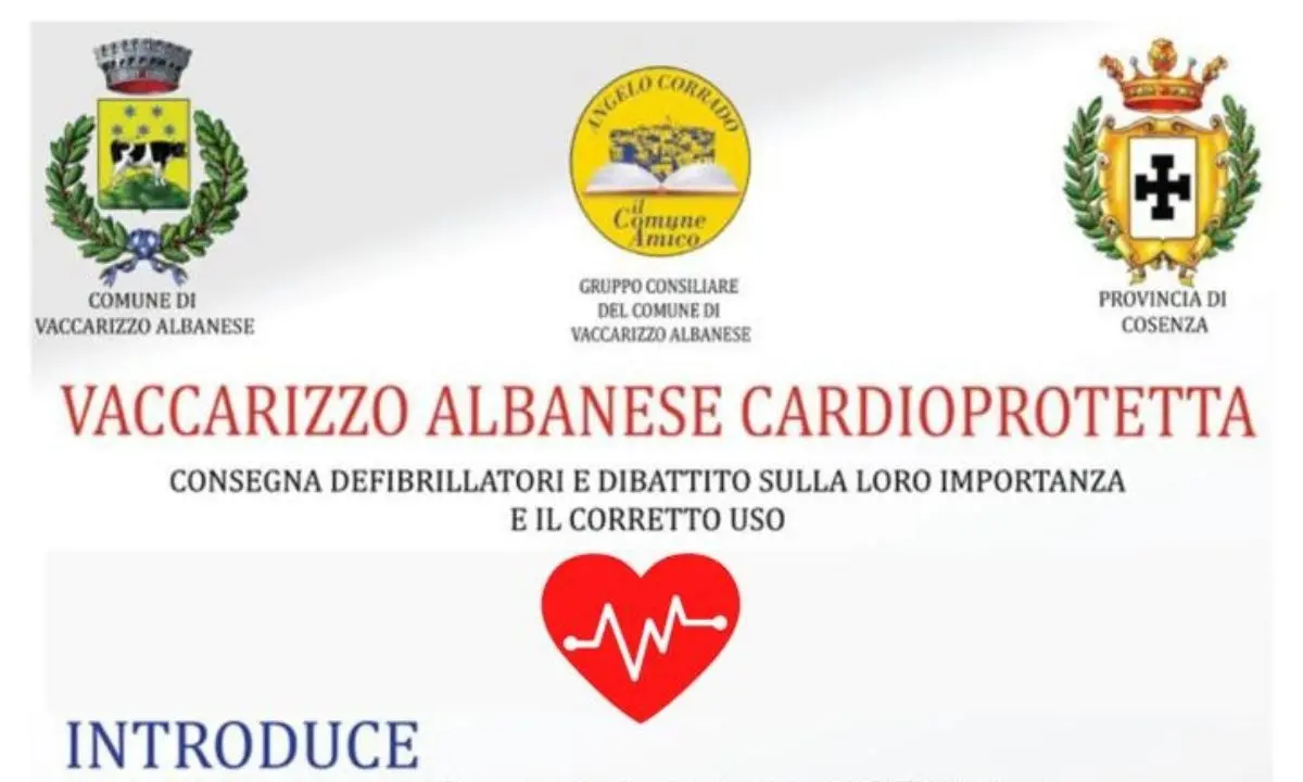 Donati nuovi defibrillatori al comune di Vaccarizzo Albanese