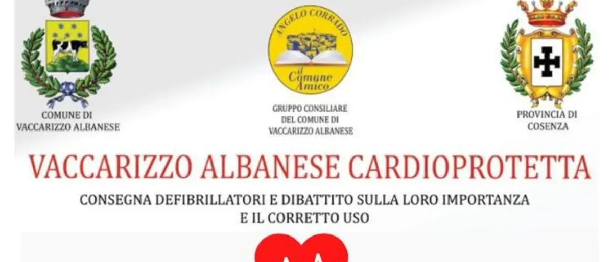 Donati nuovi defibrillatori al comune di Vaccarizzo Albanese