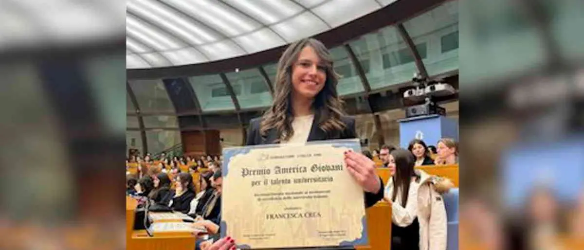 Università: il Premio America Giovani 2022 a Francesca Crea, studentessa di Scalea