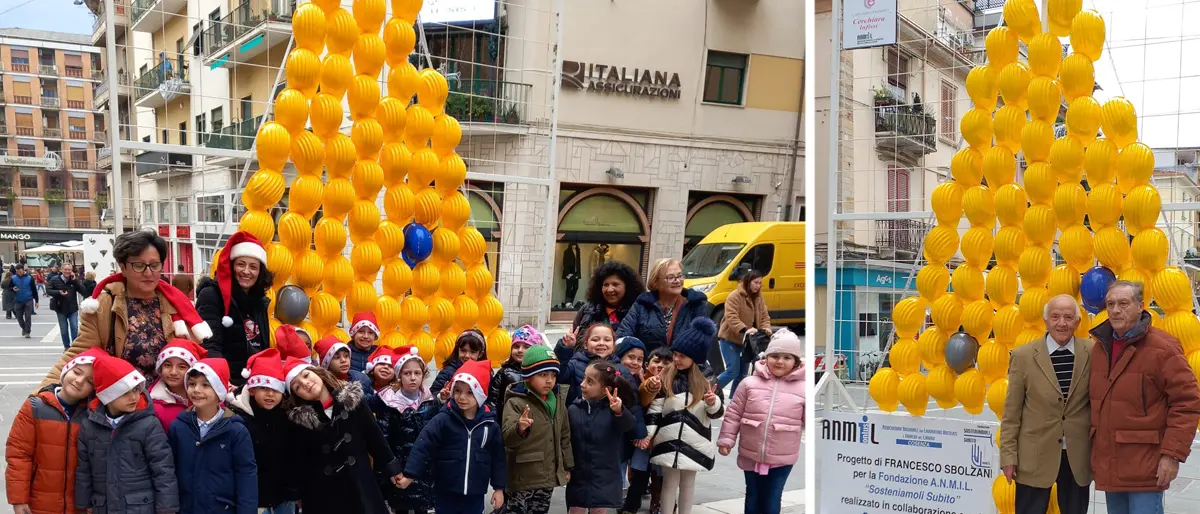 L'albero dell'Anmil sul corso di Cosenza in memoria delle vittime sul lavoro