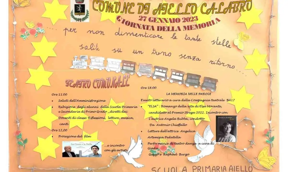 Giornata della Memoria, ad Aiello un film e un libro per non dimenticare