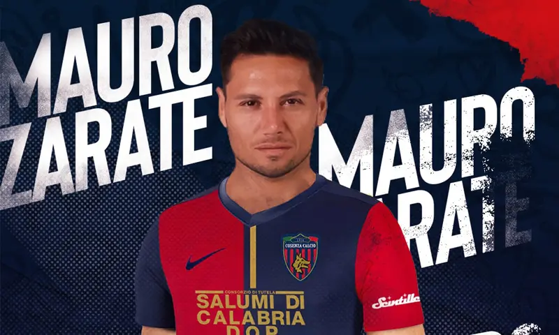 Cosenza, ufficiale l'acquisto di Mauro Zarate. La durata del contratto