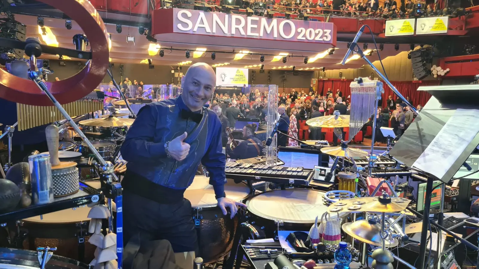Sanremo, il ritmo del cosentino Tarcisio Molinaro colora l'Ariston: «È il mio festival della felicità»