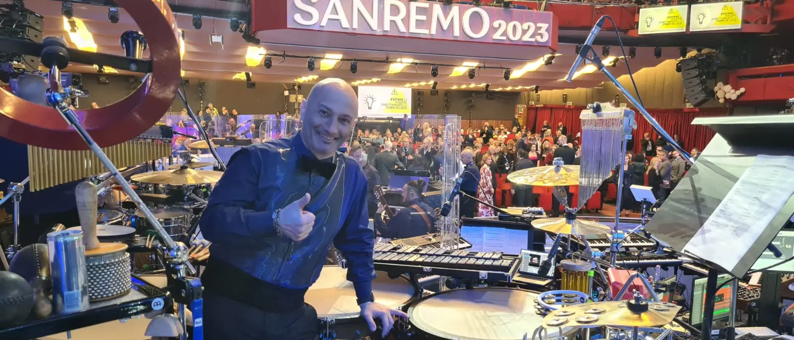 Sanremo, il ritmo del cosentino Tarcisio Molinaro colora l'Ariston: «È il mio festival della felicità»