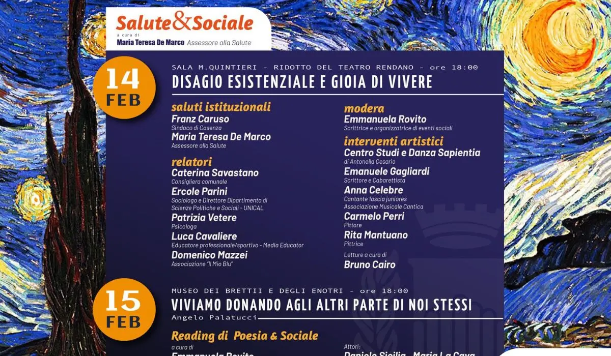 Disagio esistenziale e gioia di vivere: convegno al Teatro Rendano