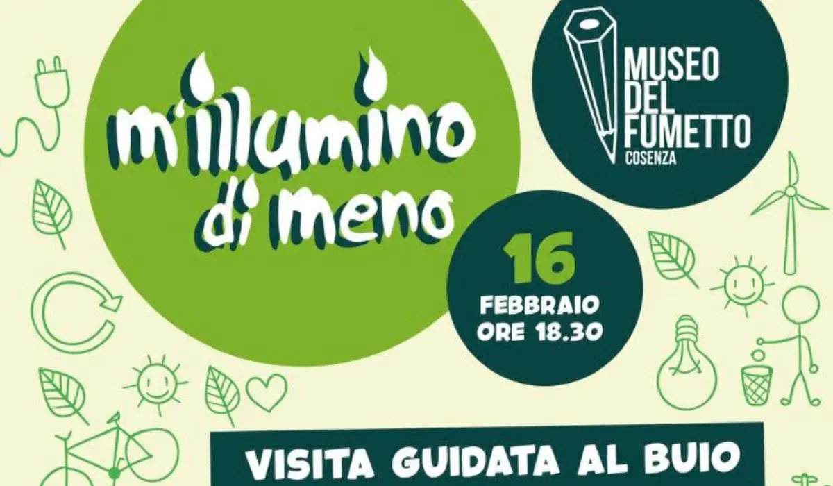 Il Museo del fumetto di Cosenza aderisce a M'ILLUMINO DI MENO