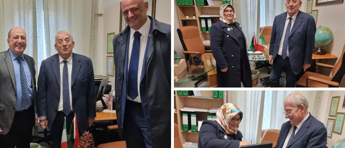 Ernesto Magorno primo sindaco italiano a visitare la Scuola Libica di Roma | FOTO