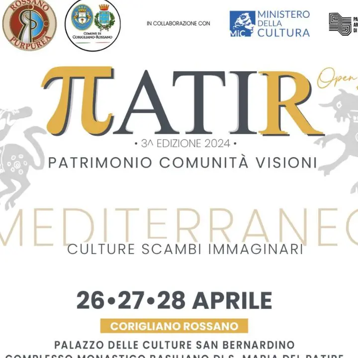 ΠATIR, tra Mediterraneo, cultura e scambi: al via la terze edizione dell'evento a Corigliano Rossano