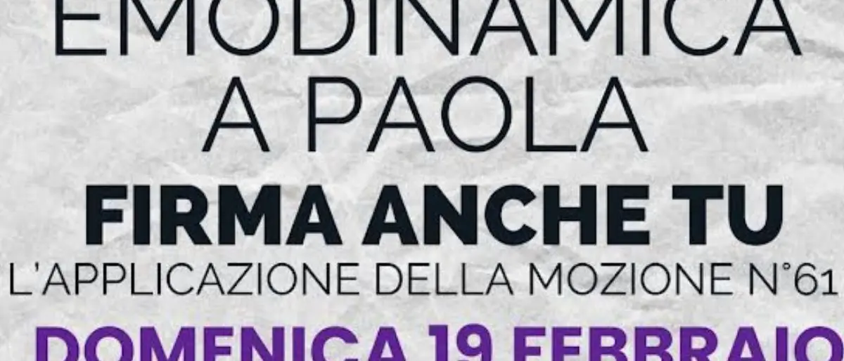 Paola, raccolta di firme per aprire l'Emodinamica in ospedale