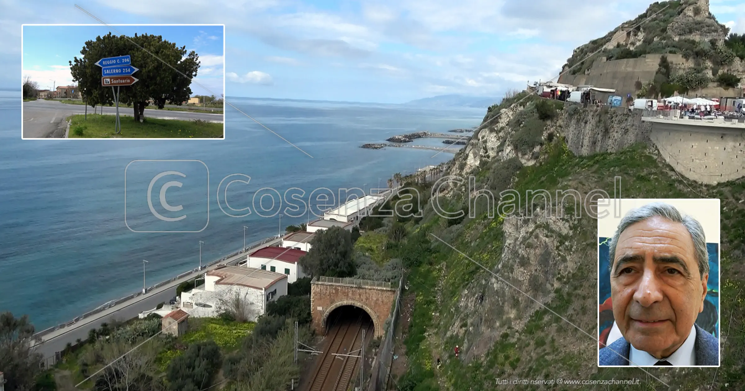 San Lucido, procedono i lavori sul costone del belvedere (malgrado i nuovi crolli)