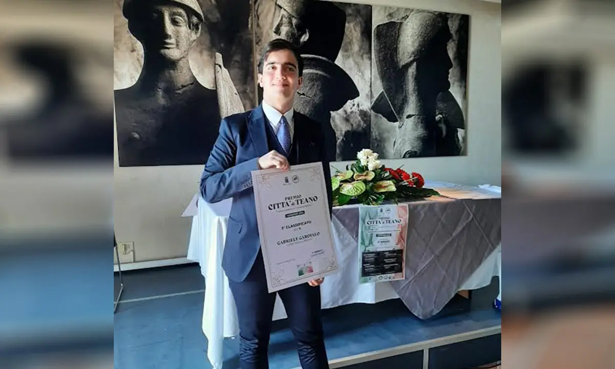 Cosenza, Gabriele Garofalo premiato a Teano con il suo racconto sugli eroi del Risorgimento