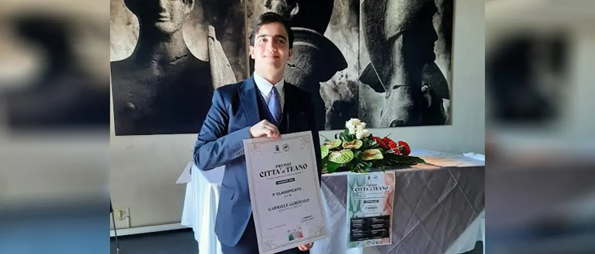 Cosenza, Gabriele Garofalo premiato a Teano con il suo racconto sugli eroi del Risorgimento