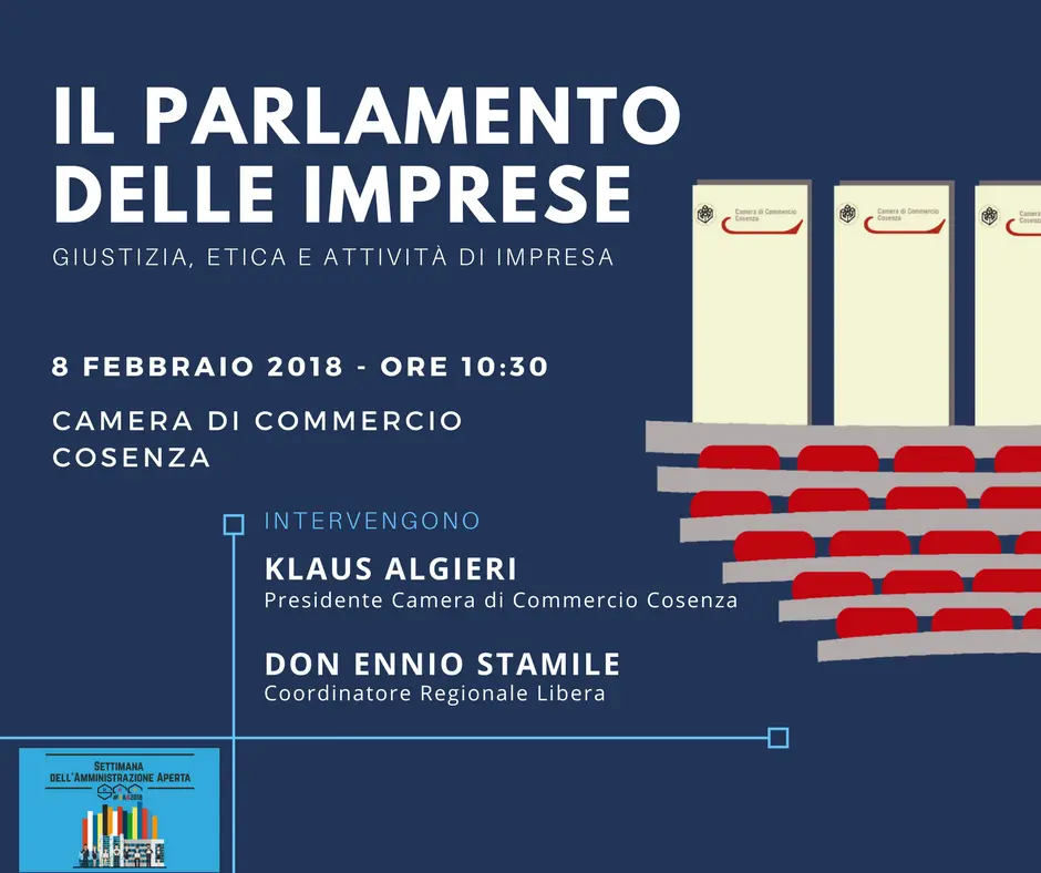 Parlamento della Imprese, la Camera di Commercio di Cosenza guarda al futuro