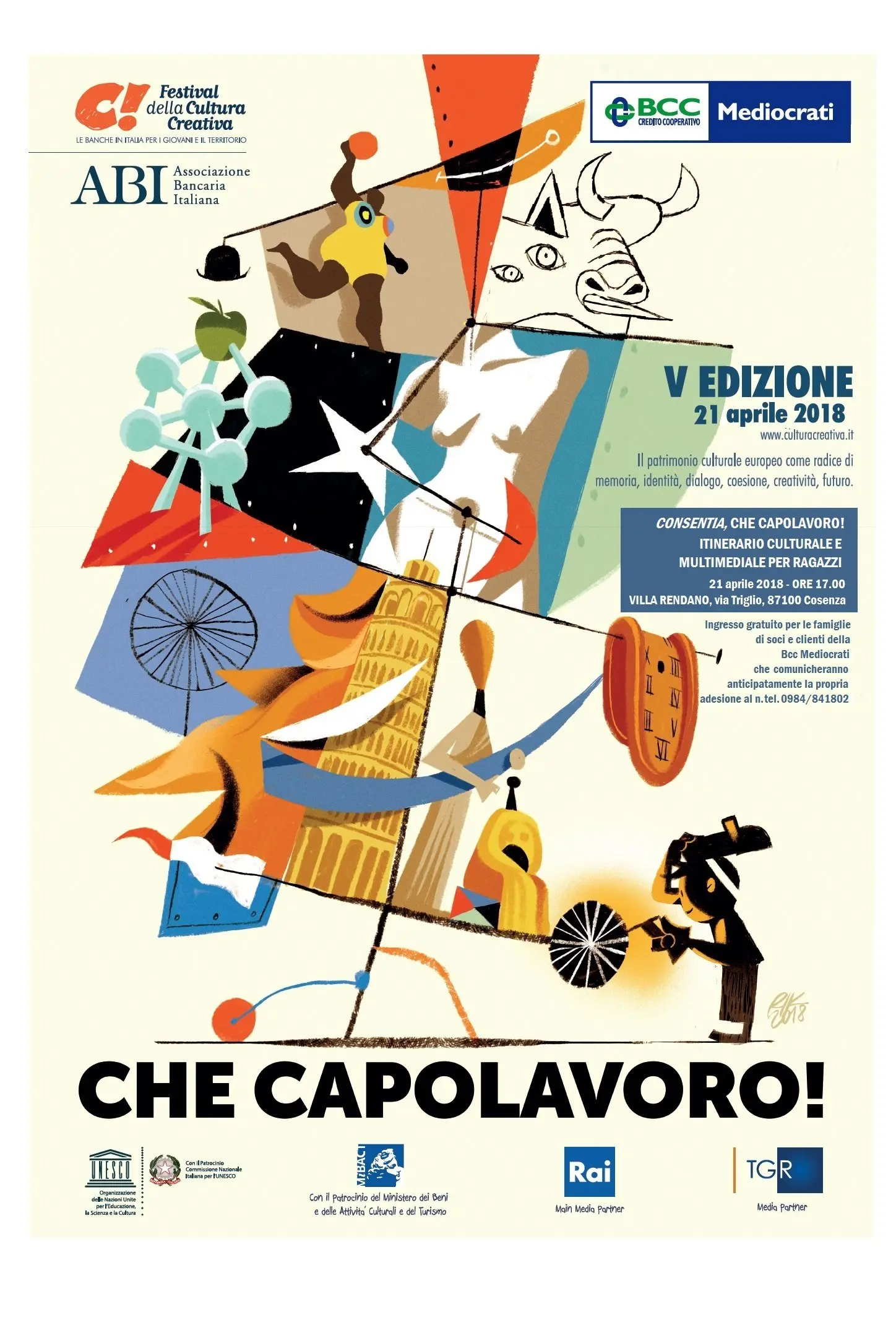 \"Che capolavoro\", quinto festival della cultura creativa