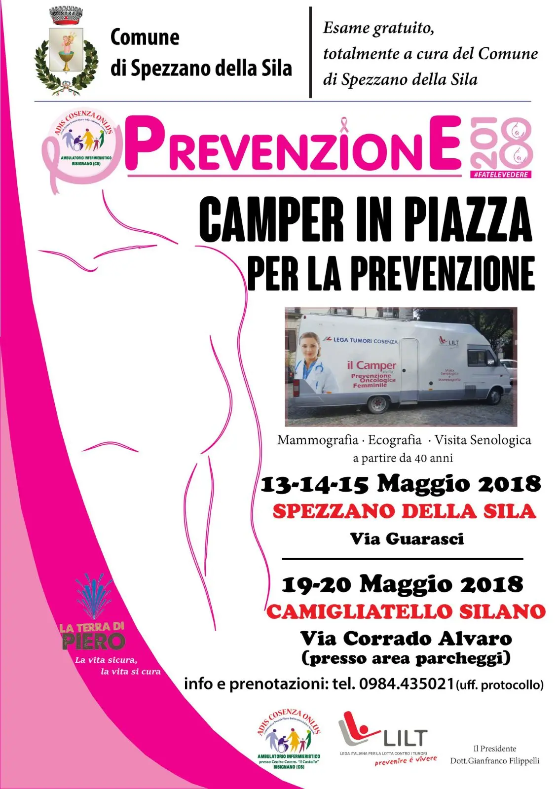 Il camper della prevenzione fa tappa a Spezzano Sila