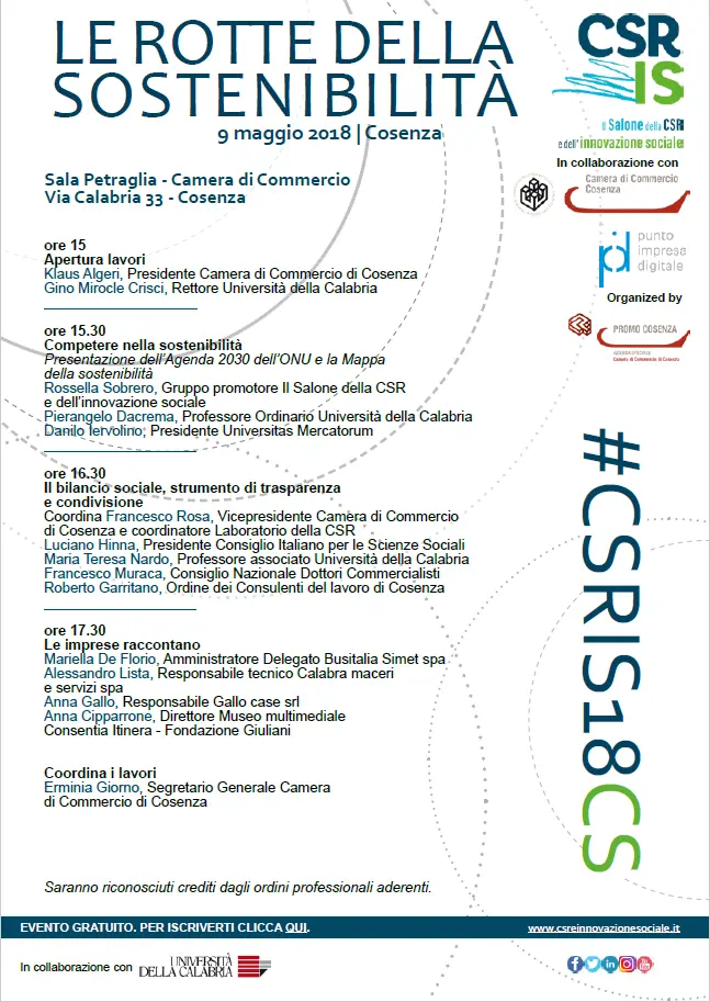 Unica tappa in Calabria per il salone della Csr e dell’innovazione sociale