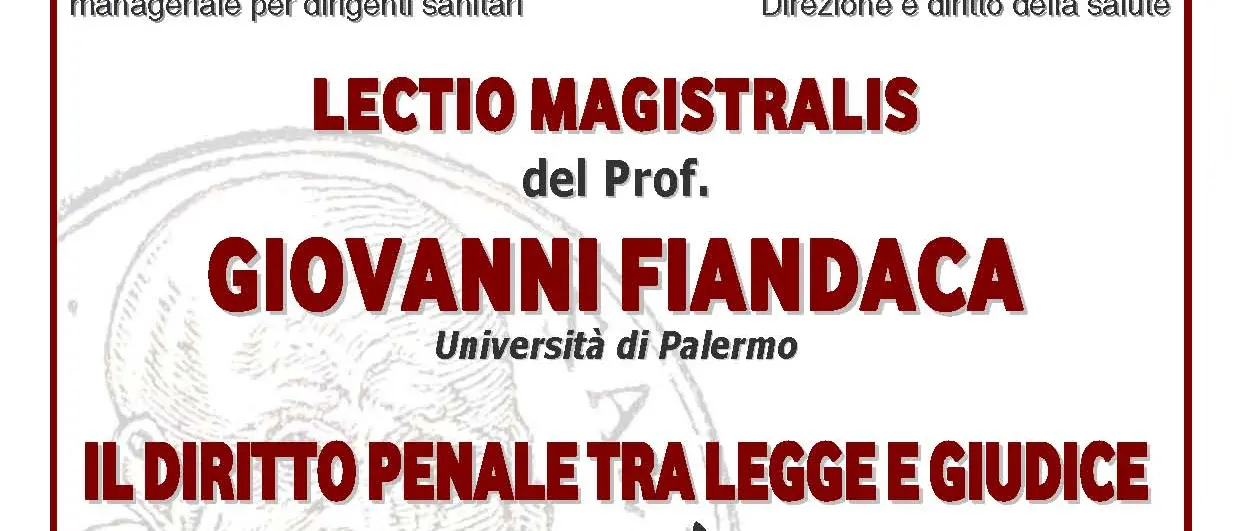 All'Università della Calabria lectio magistralis del professor Fiandaca