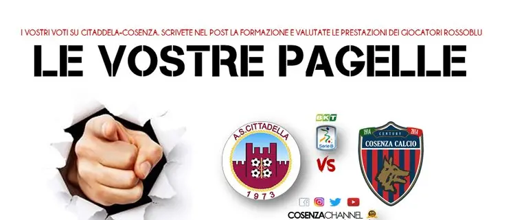 Per i tifosi Mungo e Capela i migliori. Cittadella-Cosenza, le vostre pagelle