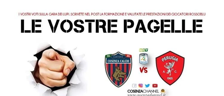 Per i tifosi il migliore è Palmiero. Cosenza-Perugia, le vostre pagelle