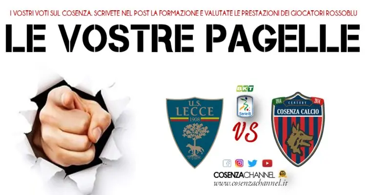 Lecce-Cosenza: le pagelle dei tifosi. Si salva soltanto Tutino