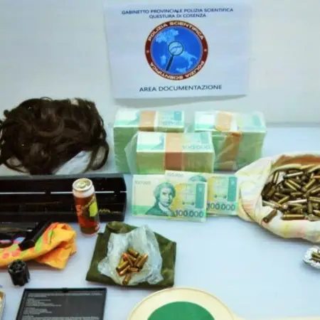 Armi, munizioni e 300 milioni di Dinari: blitz della polizia a Cosenza