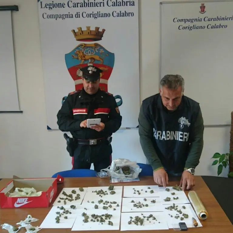 Spaccio di droga, raffica di arresti dei carabinieri a Corigliano Rossano