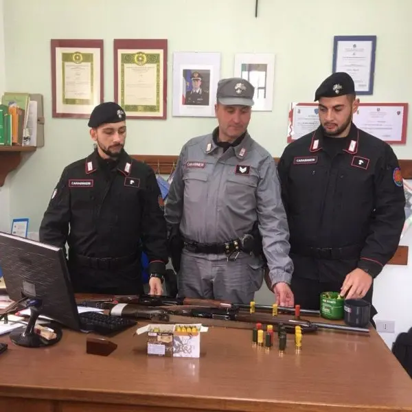 Trovate armi nel Parco Nazionale della Sila: due denunce